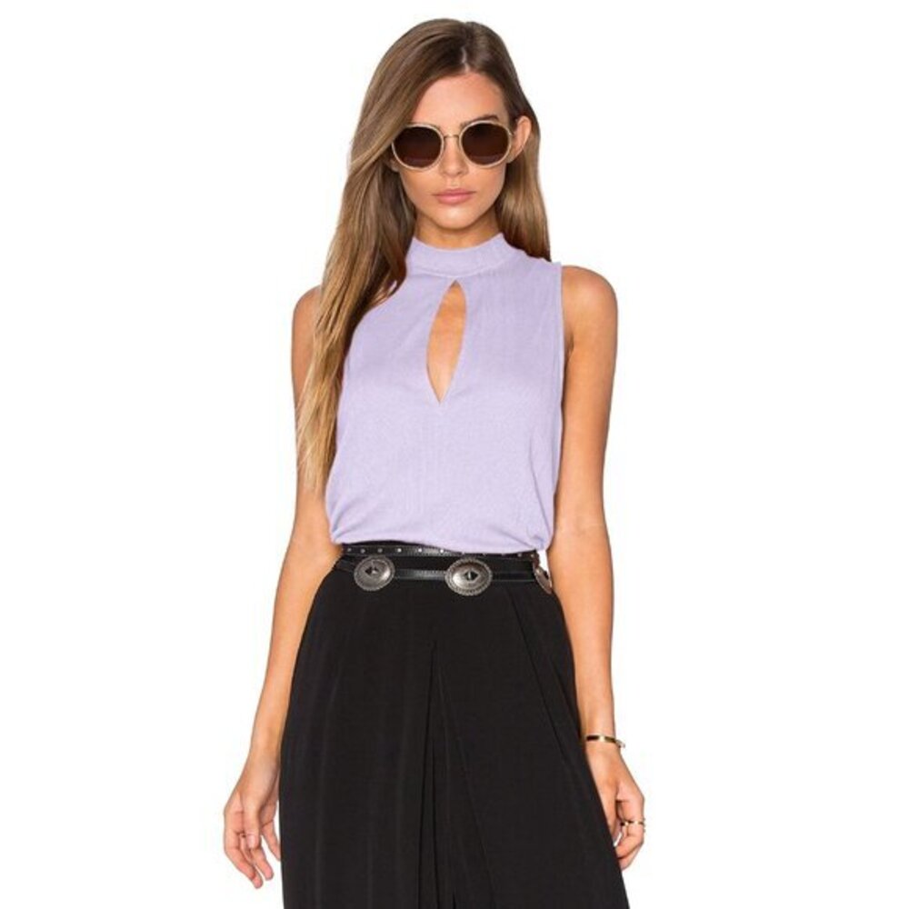 Free People We The Free Faye Ribbed Tank in Lilac - sz XS
